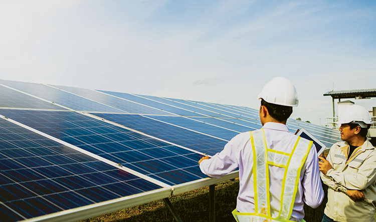 Solar panels installed on a rooftop